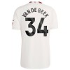 Original Fußballtrikot Manchester United Van De Beek 34 Ausweichtrikot 2023-24 Für Herren